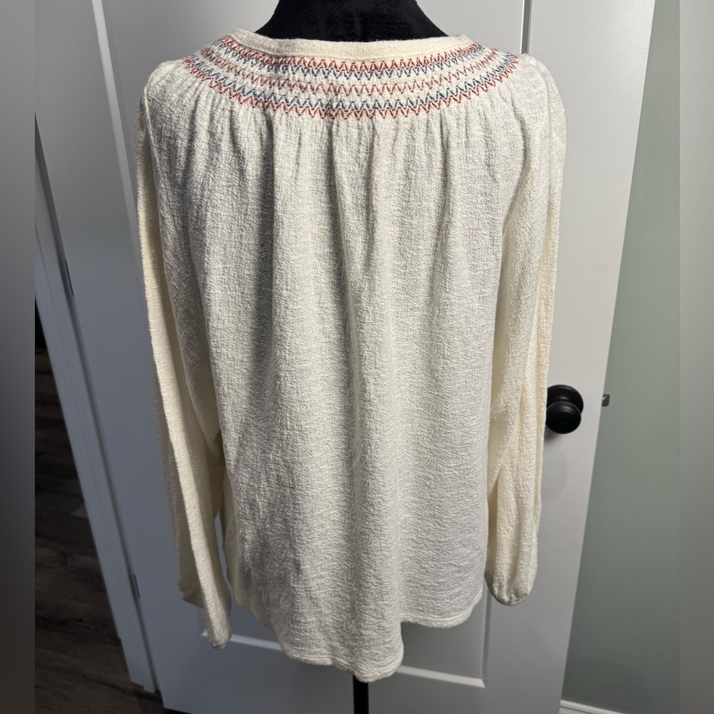 Madewell Superlight Jacquard Embroidered Smocked Top organic cotton - Picture 4 of 8